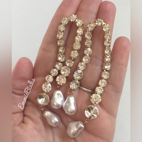Zara Jewelry - New Zara Rhinestone Crystal Drop Statement Earrings